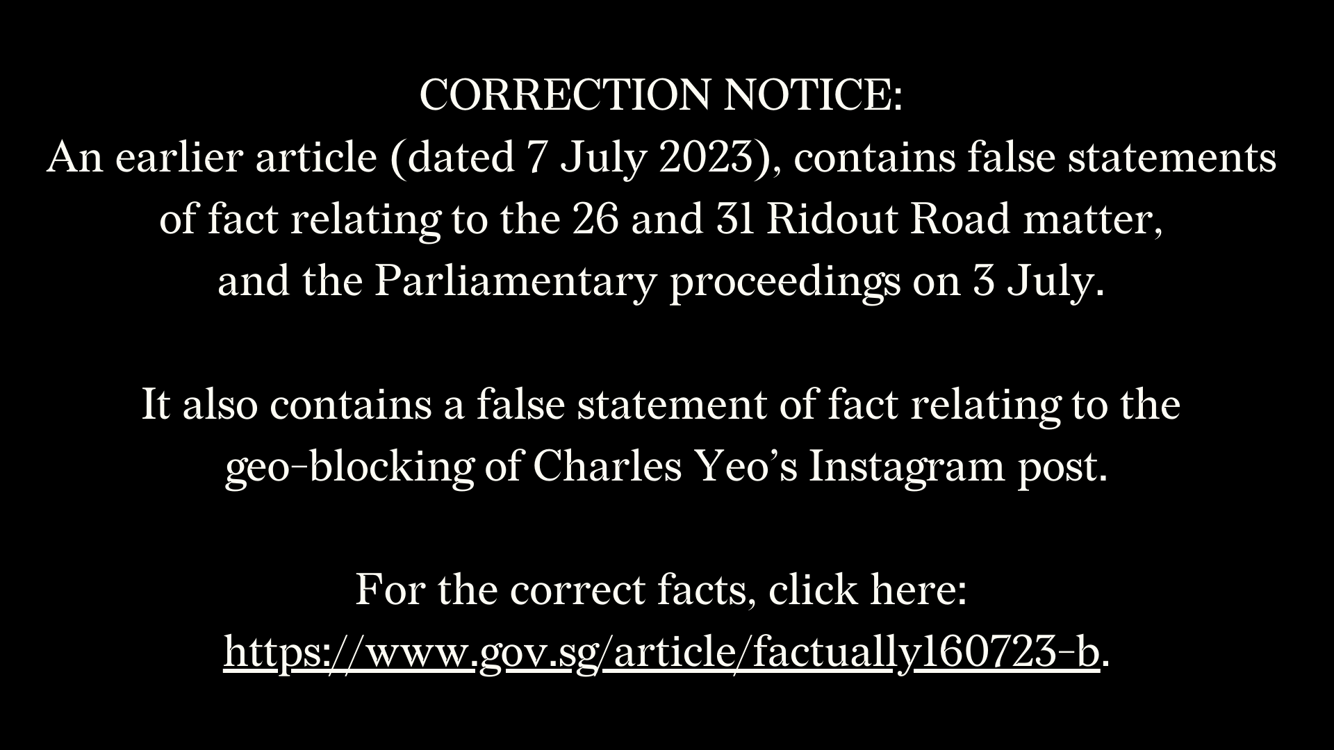 Correction notice